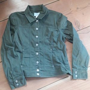 Olive green button jacket